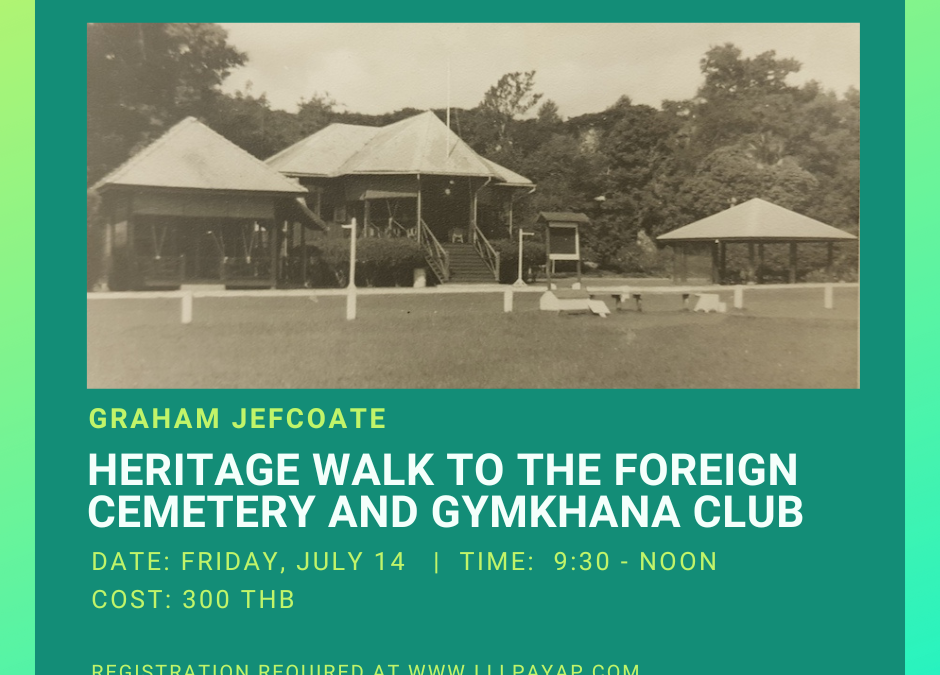 Heritage Walk to the Foreign Cemetery and Gymkhana Club with Graham Jefcoate