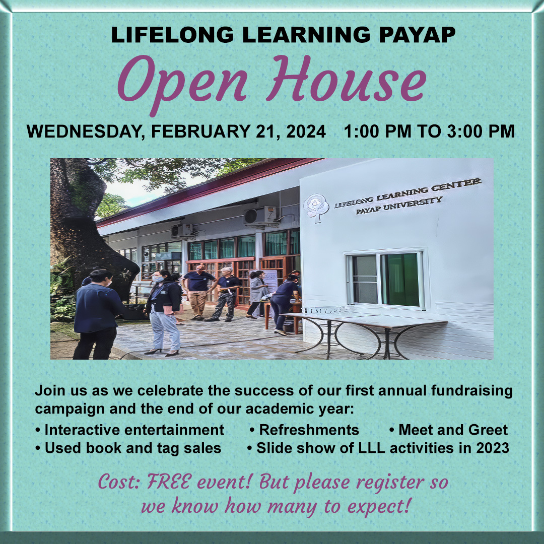 Lifelong Learning Payap Open House
