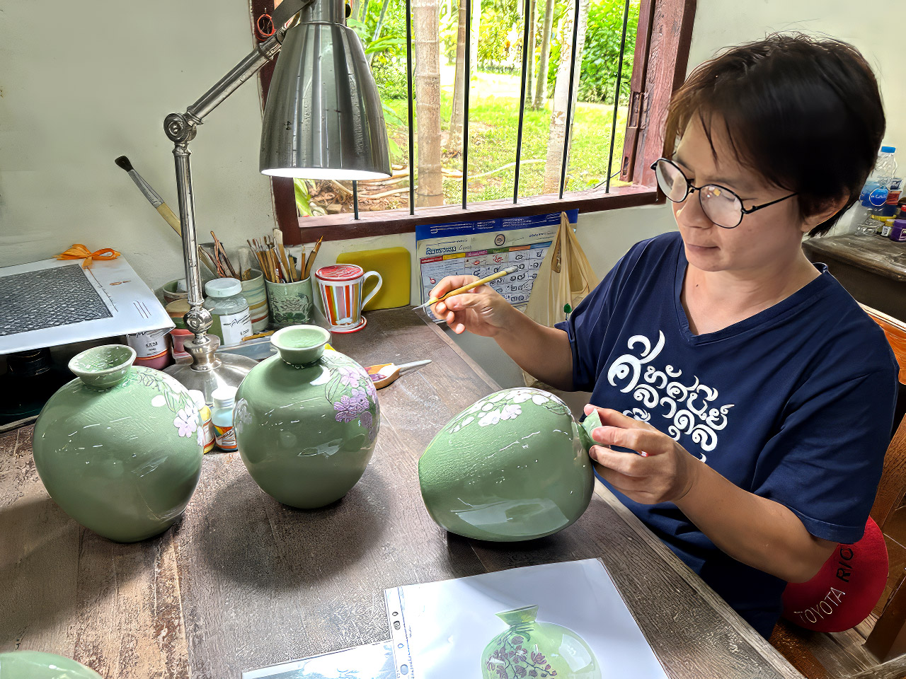 baker-12 Day trip to Chiangmai Celadon in Doi Saket with Lifelong Learning Payap to learn about the making of this ancient coveted type of glazed pottery