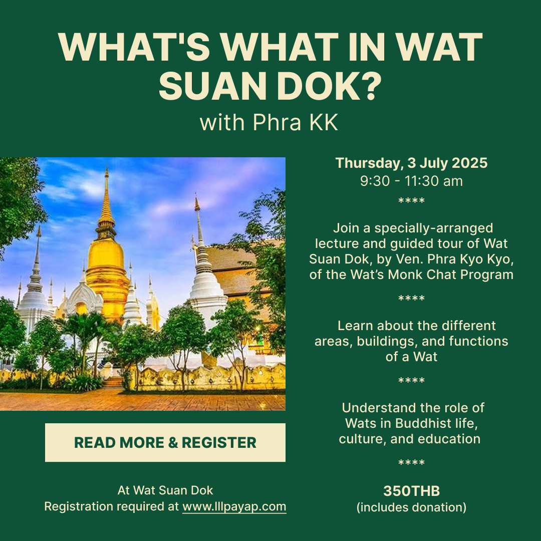 What's What in Wat Suan Dok- with Phra KK -Thailand’s Buddhist temples
