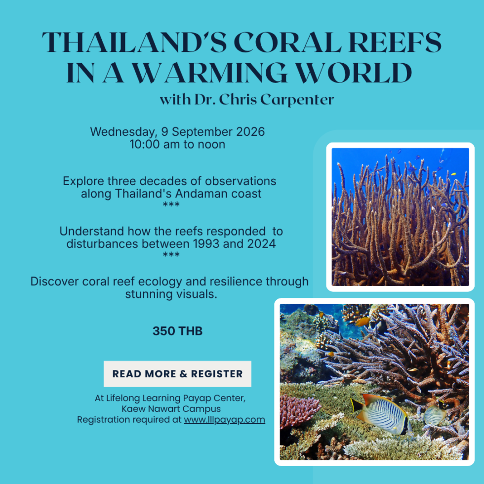 Thailand’s coral reefs in a warming world with Dr. Chris Carpenter