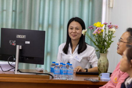 Our Program Manager, Num Aye, at the Lifelong Learning Payap Open House 2024