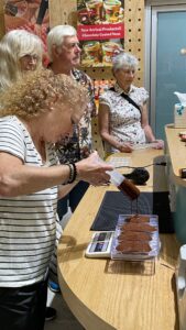 Pouring the chocolate into molds to create bars