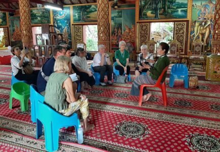 Excursion to Tai Khuen, Tai Yong, and Tai Lue Communities discussion in temple