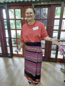 Textiles and Lanna Dance girl in lanna skirt