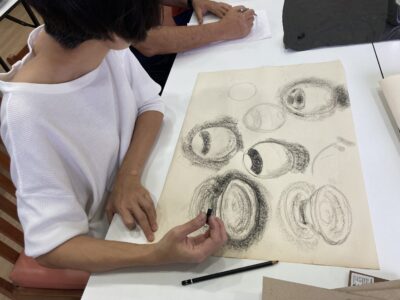Student Practicing Shading Techniques.
