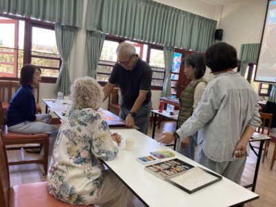 Art Class Discussion on Portrait Techniques.